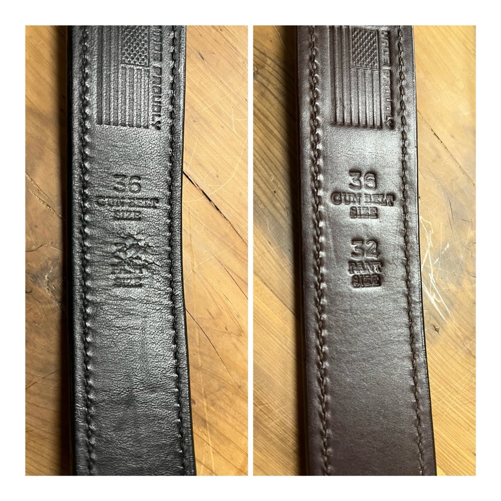 Pair of steel core heavy duty men’s belts. Great shape!
